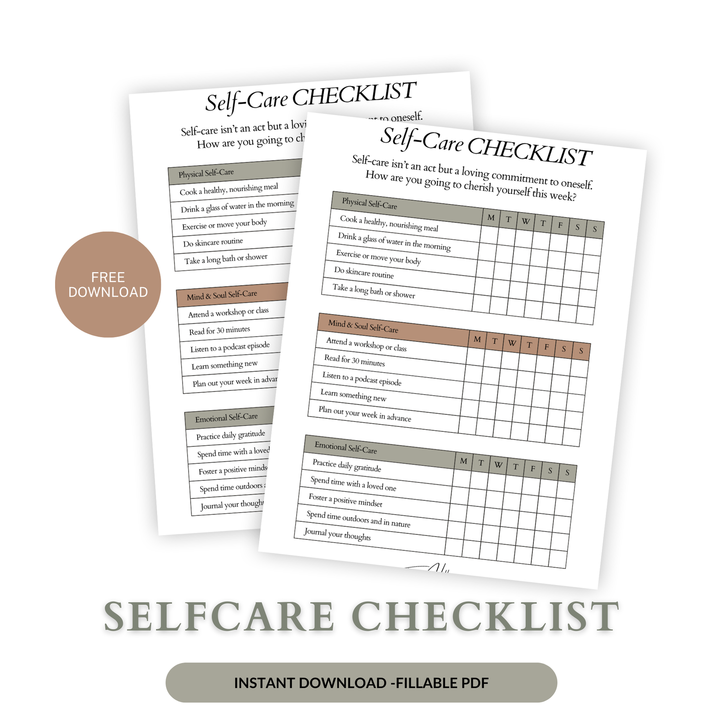 Selfcare Checklist